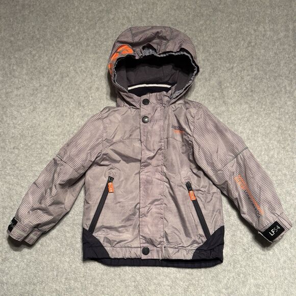 London Fog Lightweight Jacket Boys 3T Gray Lined Hooded Reflective Multiseason - Picture 9 of 16